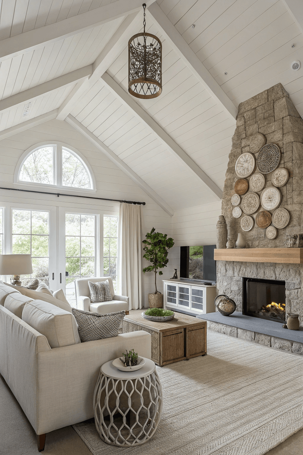 15 Creative Vaulted Ceiling Living Room Ideas