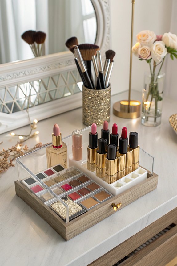 affordable stylish makeup storage
