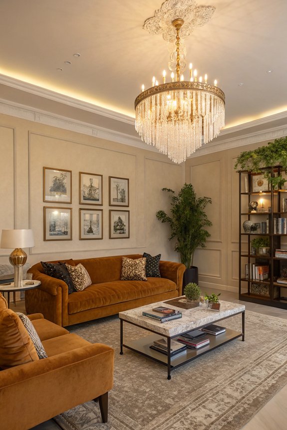 bold lighting enhances decor