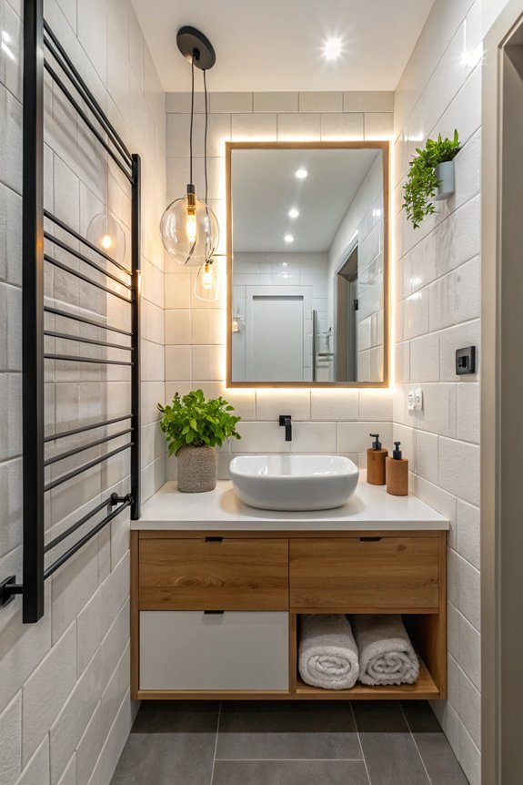 bright inviting bathroom lighting