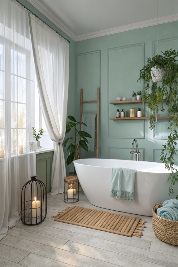 calming bathroom color palette
