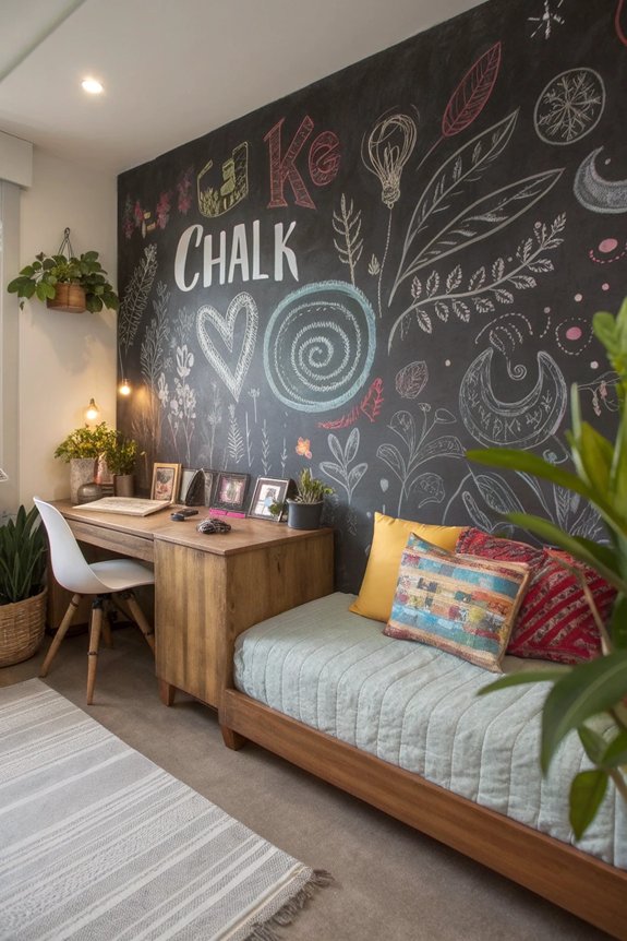 chalkboard wall creative canvas