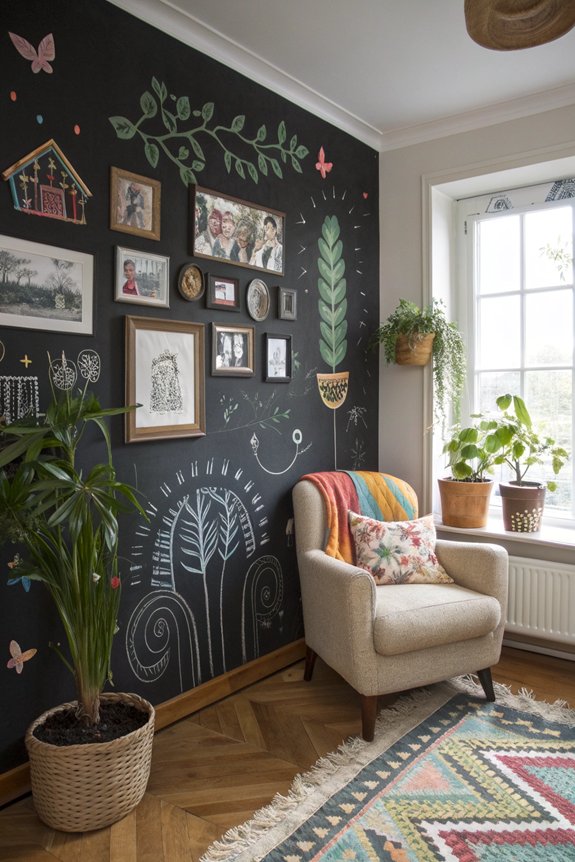 chalkboard wall creative expression