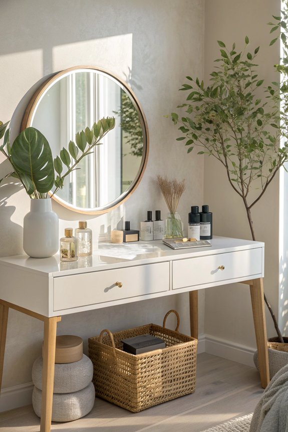chic minimalist vanity transformation