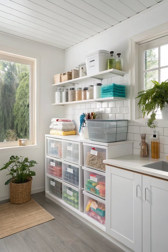 clear containers enhance organization