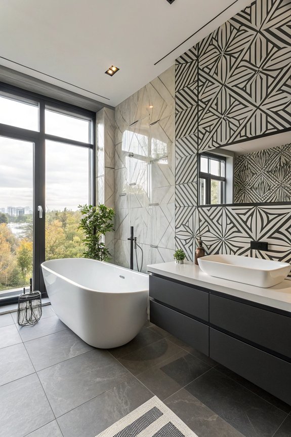contemporary geometric tile designs