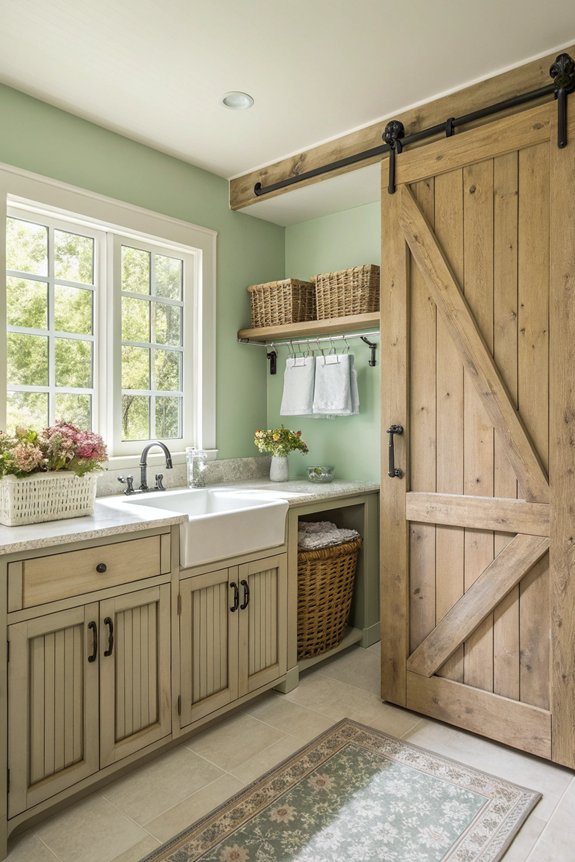 cozy barn door charm