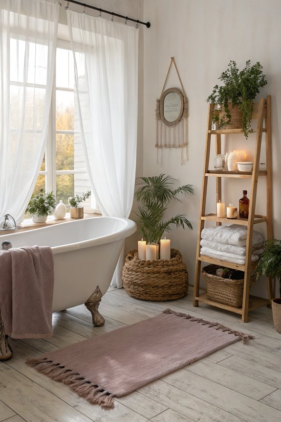 cozy bathroom relaxation nook
