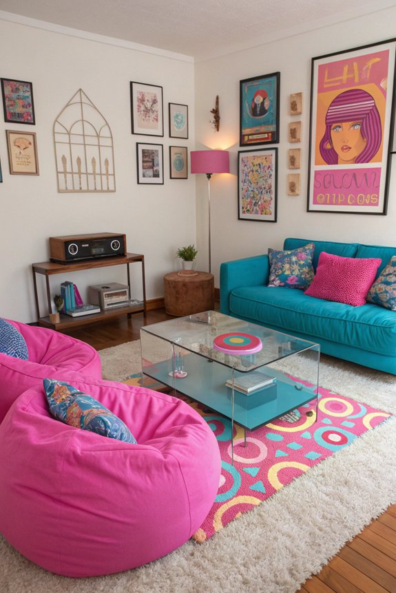 cozy colorful seating arrangements