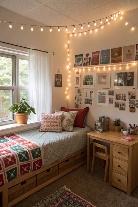 cozy dorm room ambiance