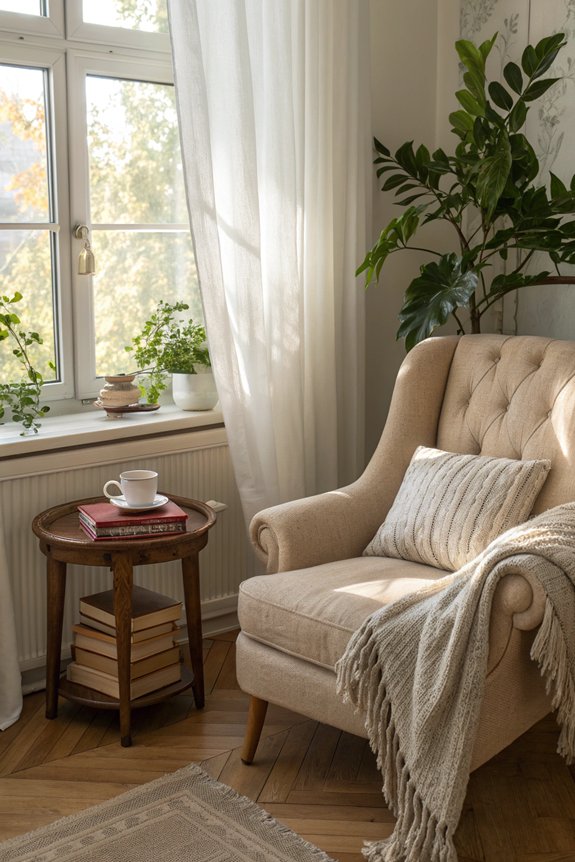 cozy reading nook design