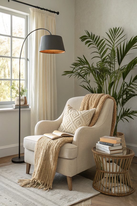 cozy reading nook setup