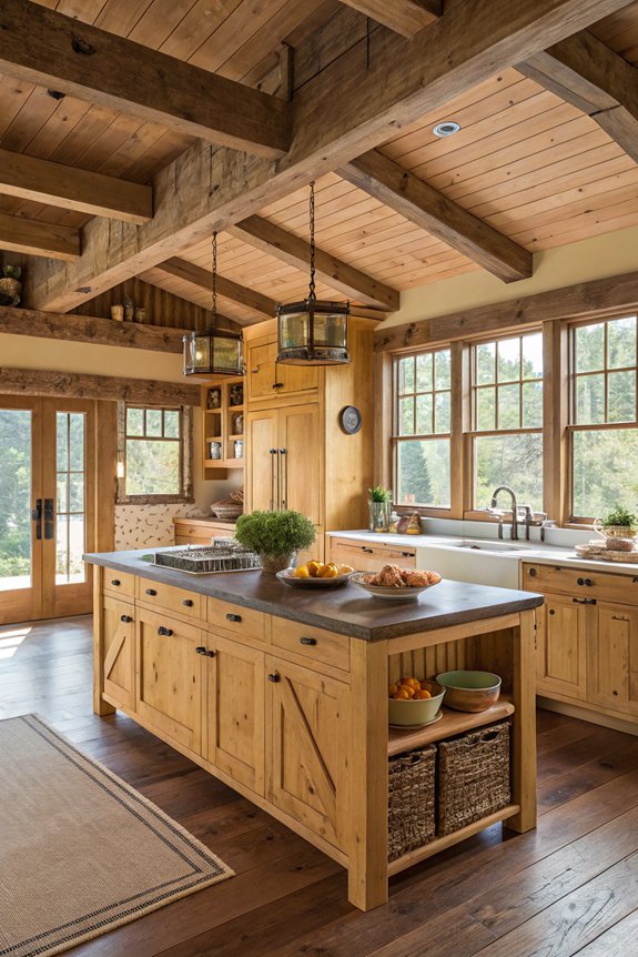 cozy rustic wood kitchen