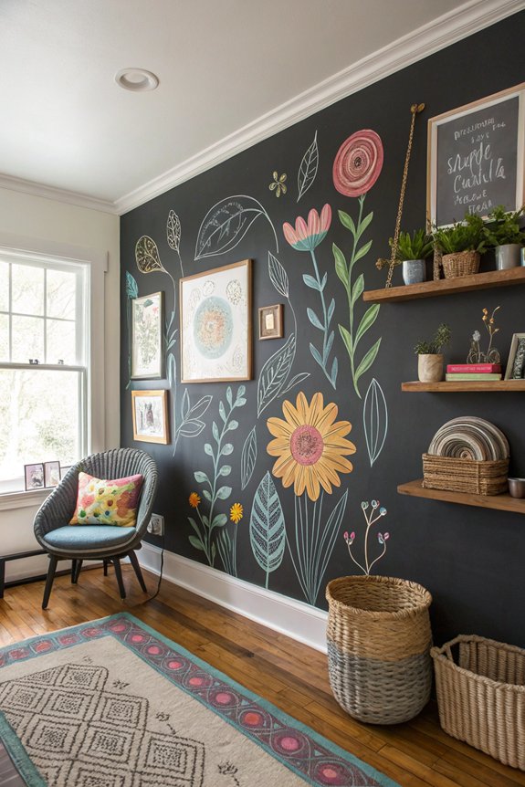 creative chalkboard wall design