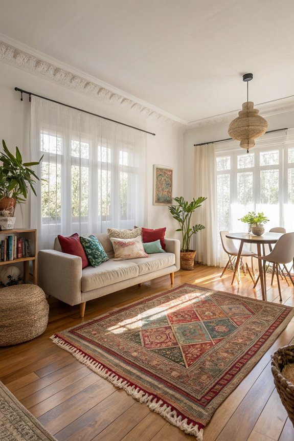 define spaces with rugs