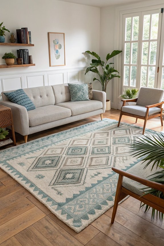 define spaces with rugs