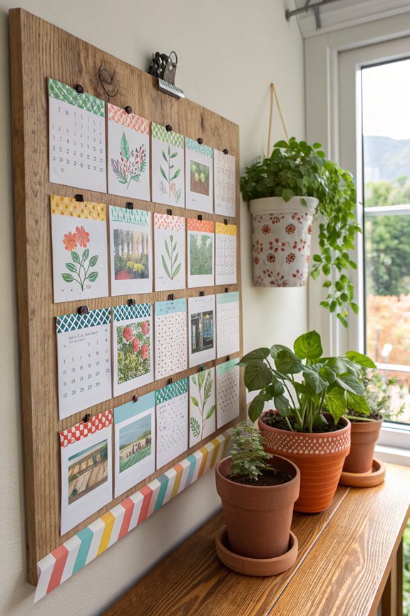 diy wall calendar project