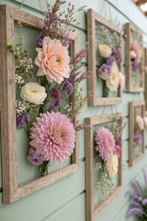dried flowers wall decor