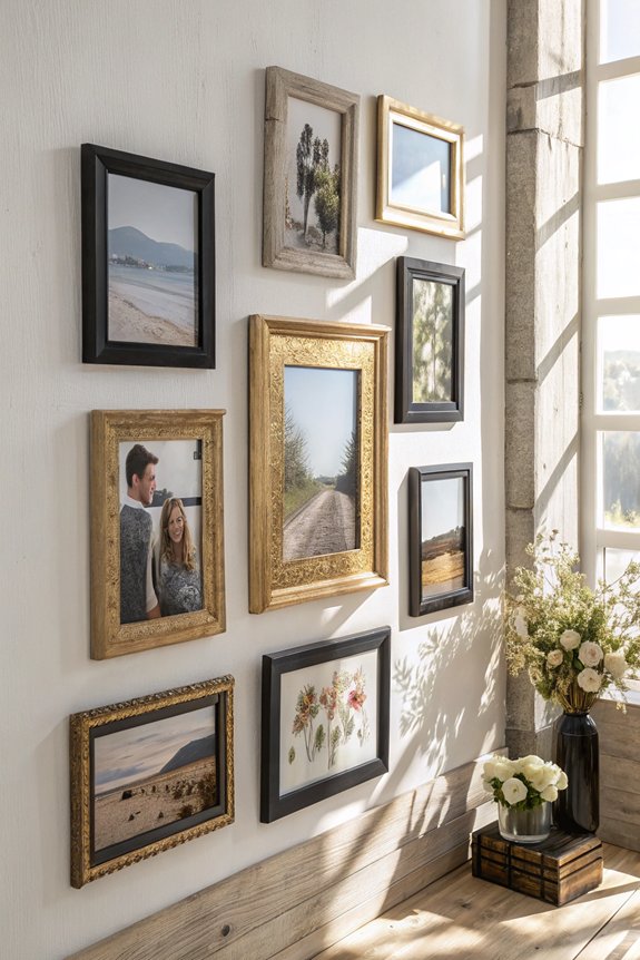 dynamic gallery wall design