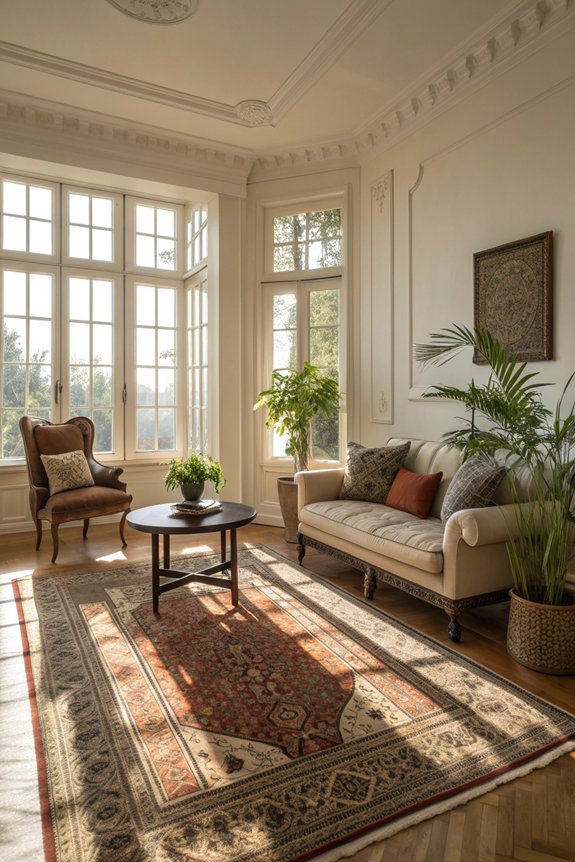 enhance ambiance with rugs