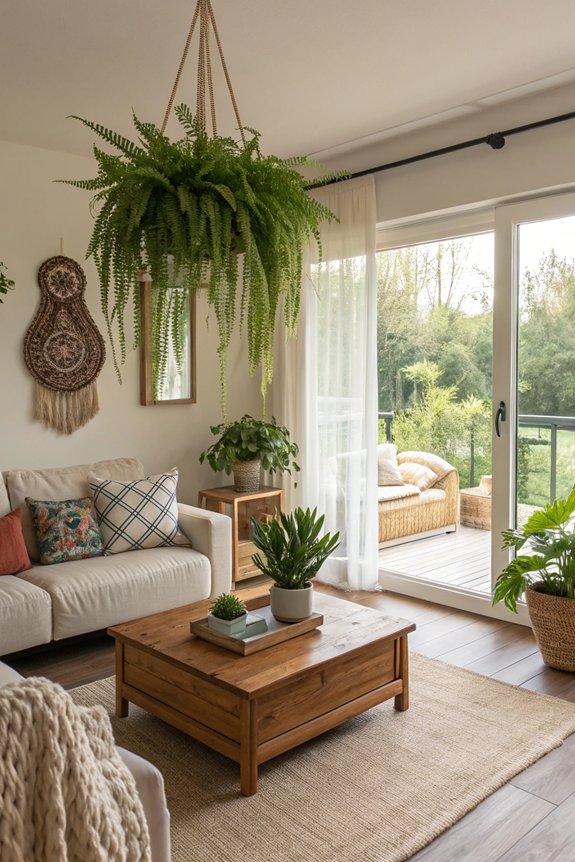 enhance bedroom with plants