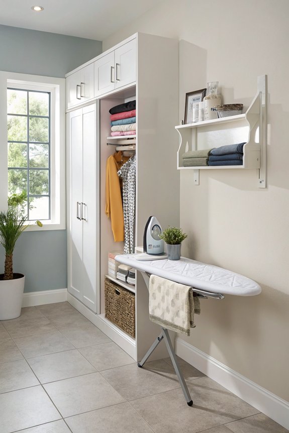 fold down ironing station installation