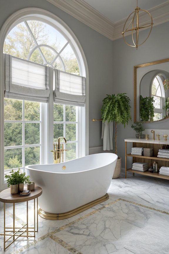 freestanding bathtub enhances luxury