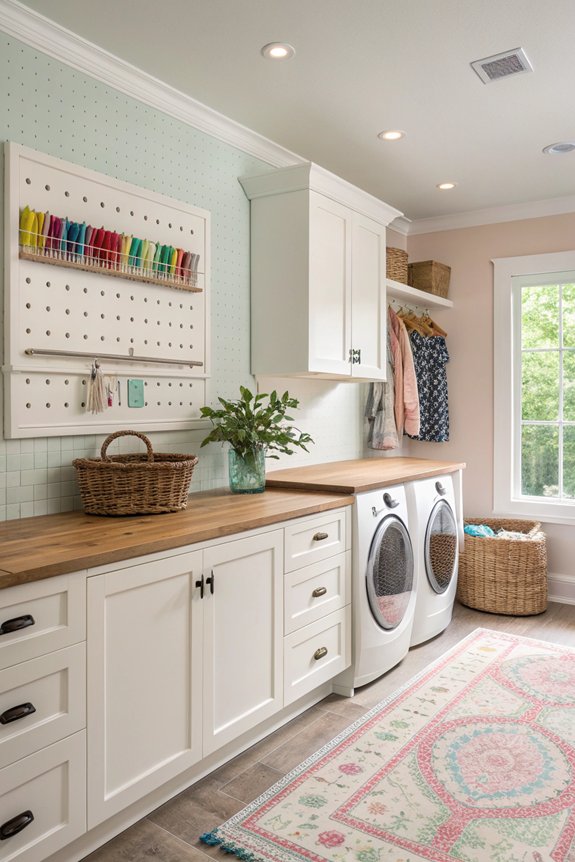 functional and organized laundry space