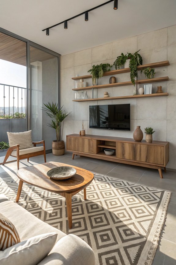 geometric shapes enhance japandi aesthetics