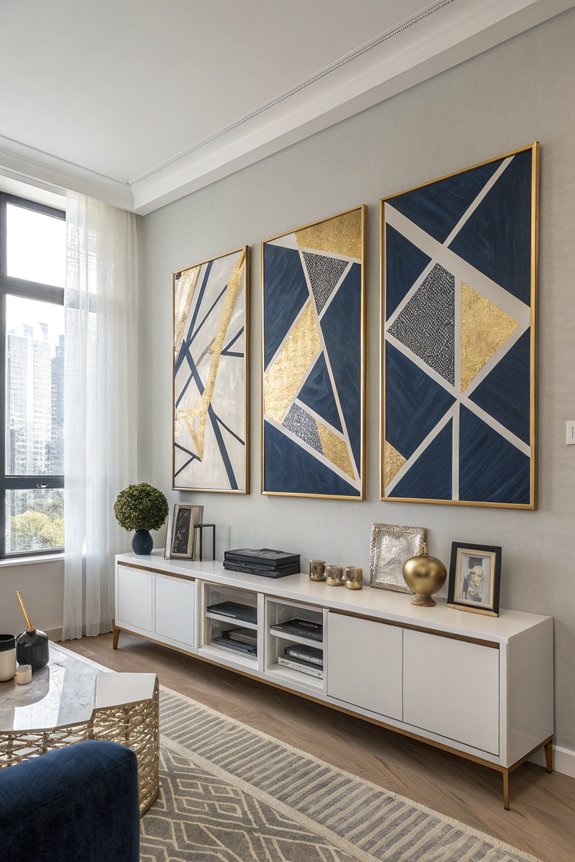 geometric shapes wall art