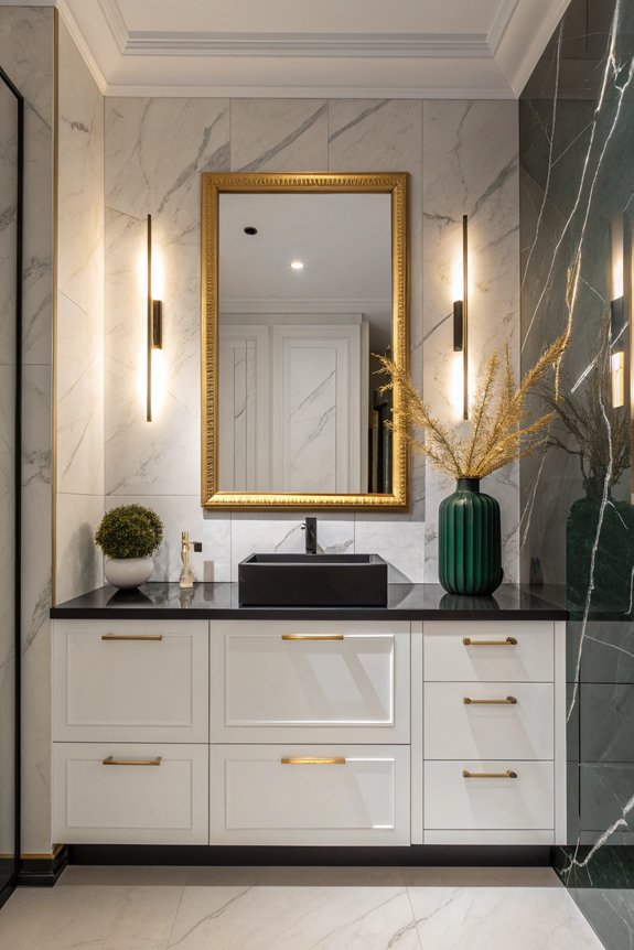 high contrast bathroom design combinations