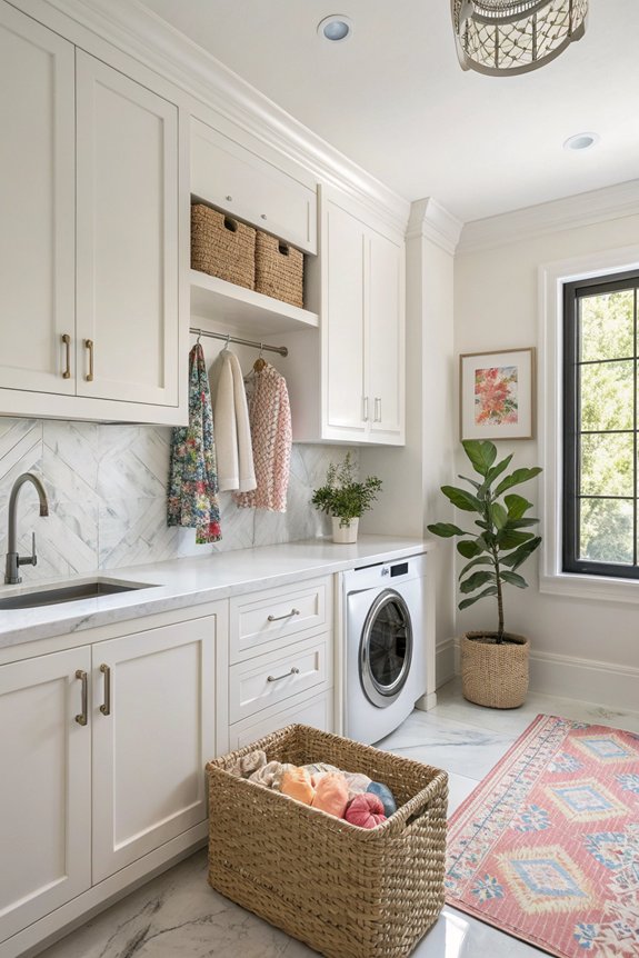 laundry basket sorting station