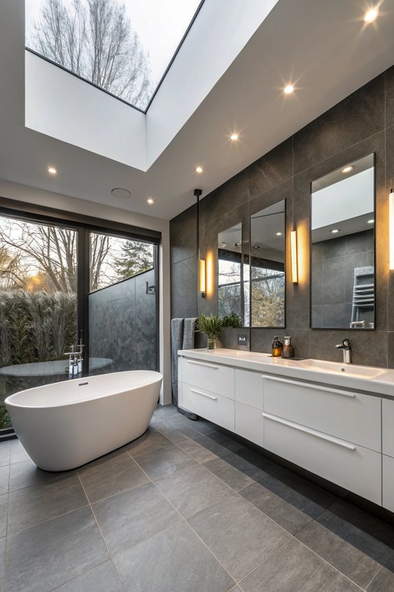 layered lighting for bathrooms