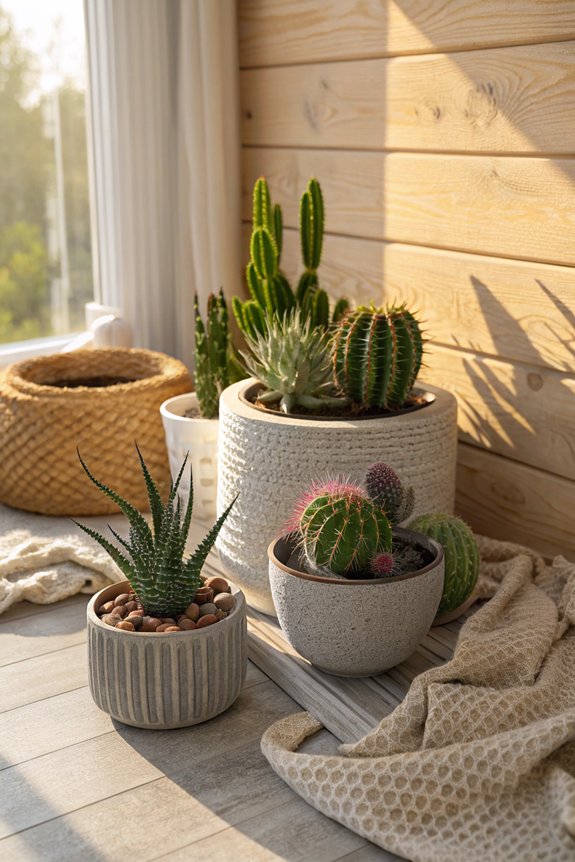 layered textures with succulents