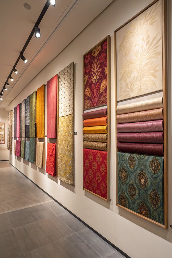 layering fabric wall textures