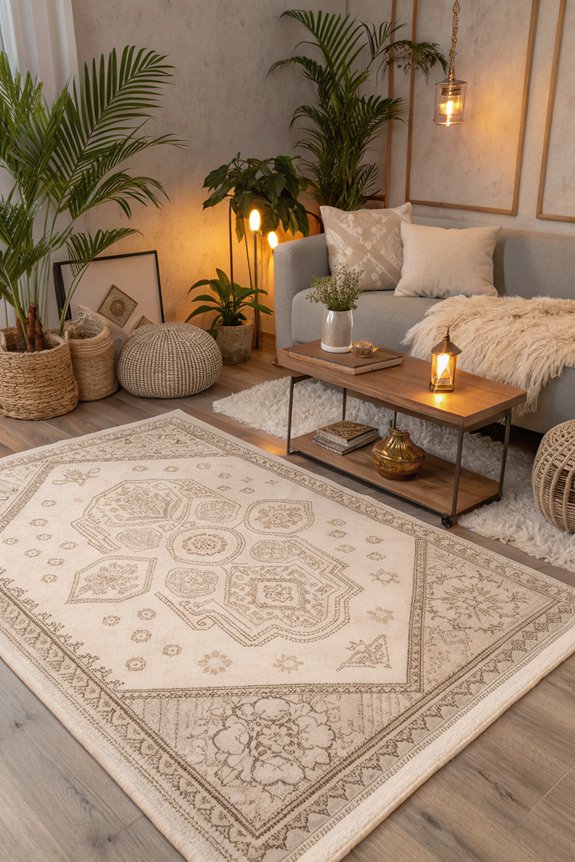 layering rugs for texture