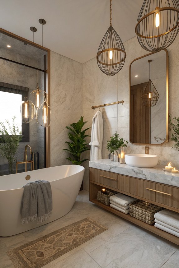 luxurious bathroom lighting options