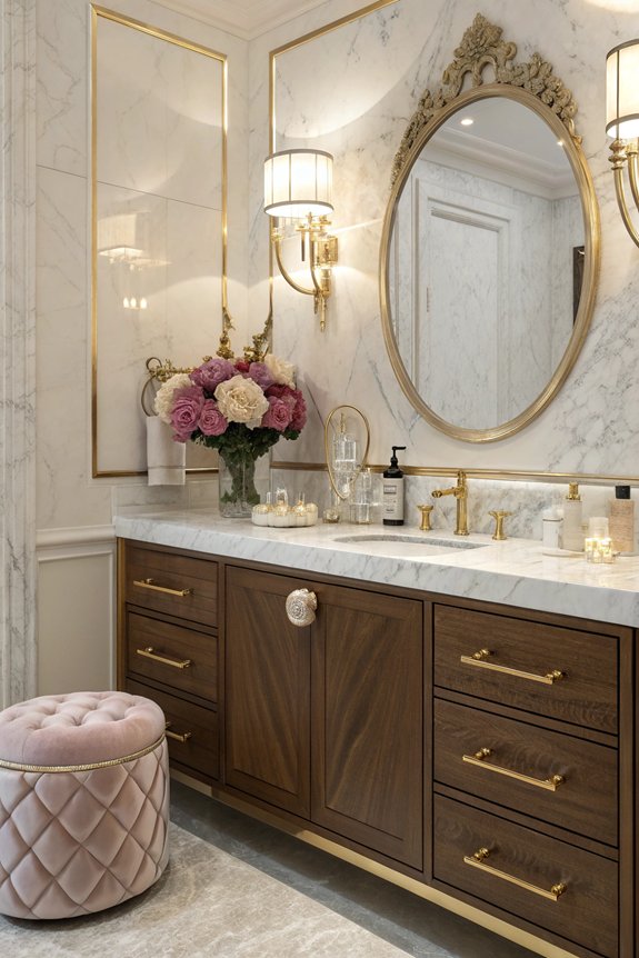luxurious marble vanity elegance
