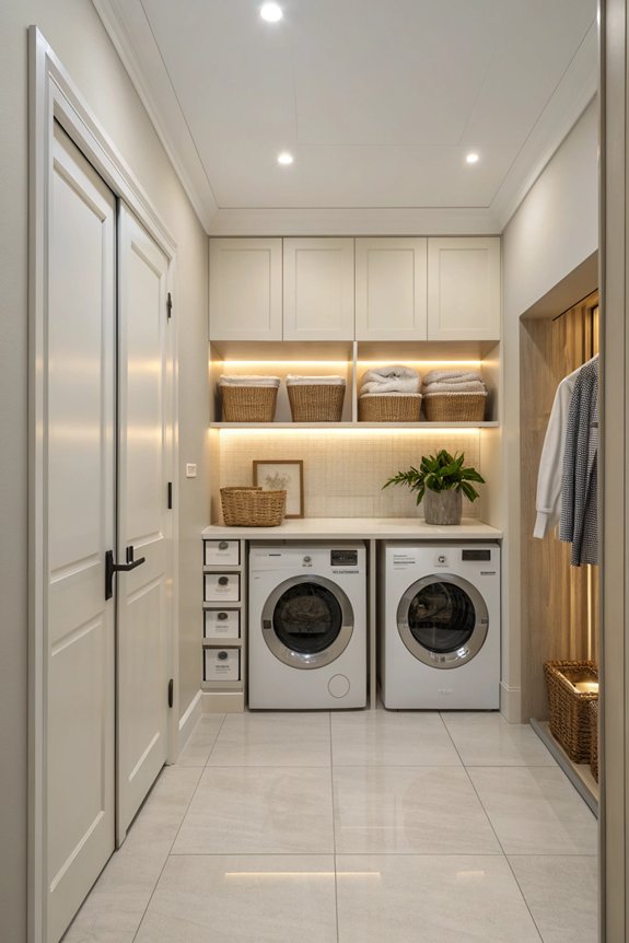 maximize narrow laundry storage
