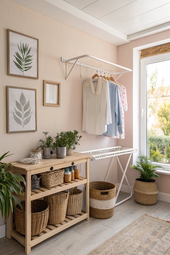 maximize space with drying rack
