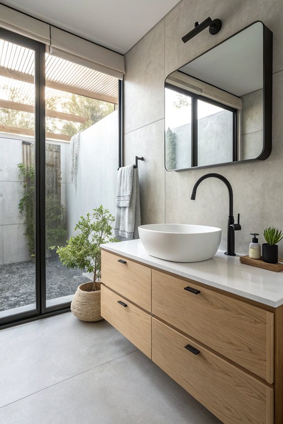 minimalist bathroom fixture essentials