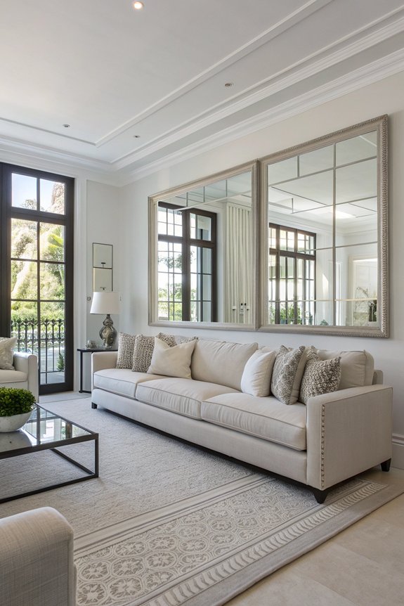 mirrors enhance light and space