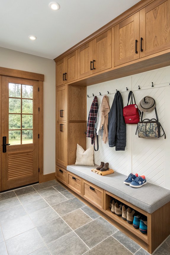 mudroom organization for convenience