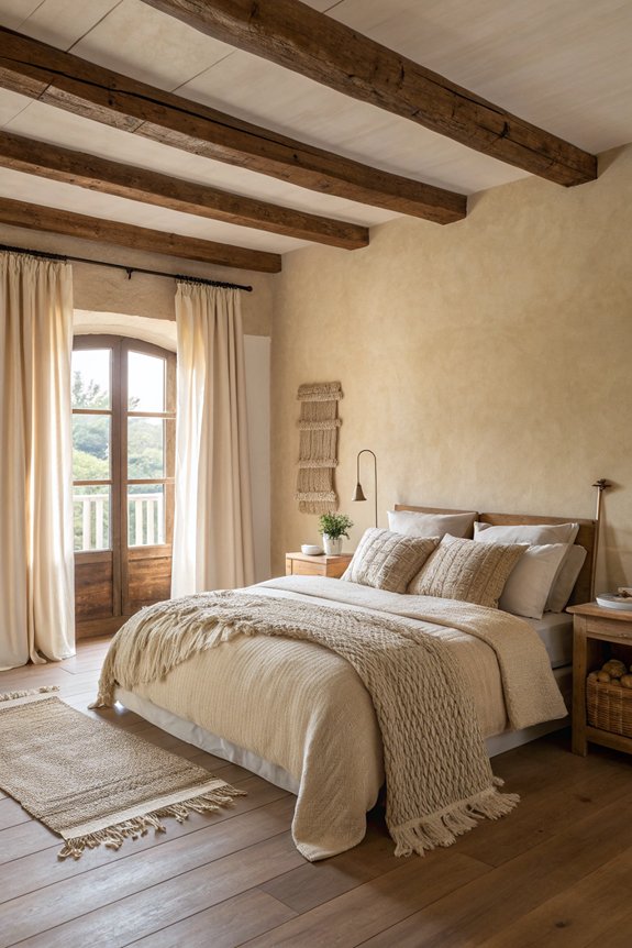 natural wood bedroom accents