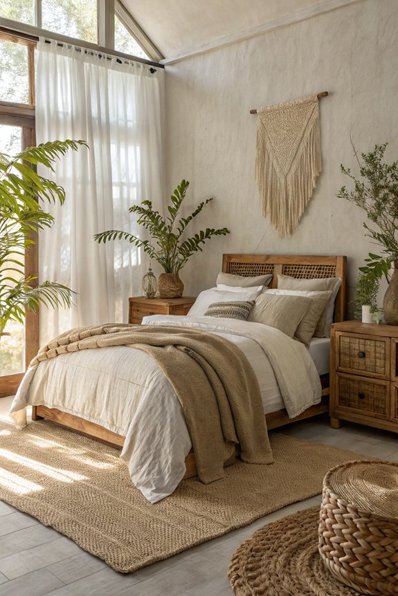 nature inspired bedroom textures