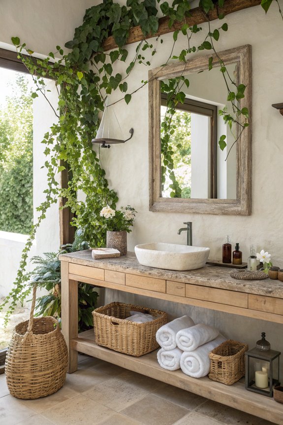 nature inspired vanity tranquility