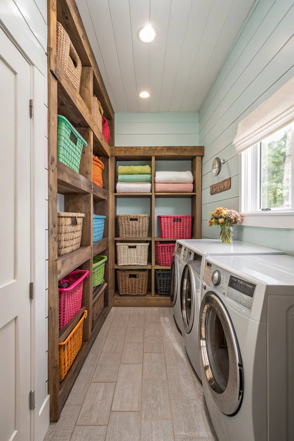 open shelving for visibility