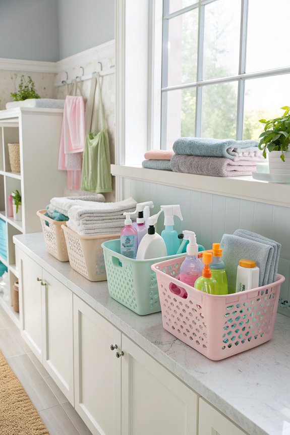 organize cleaning supplies efficiently