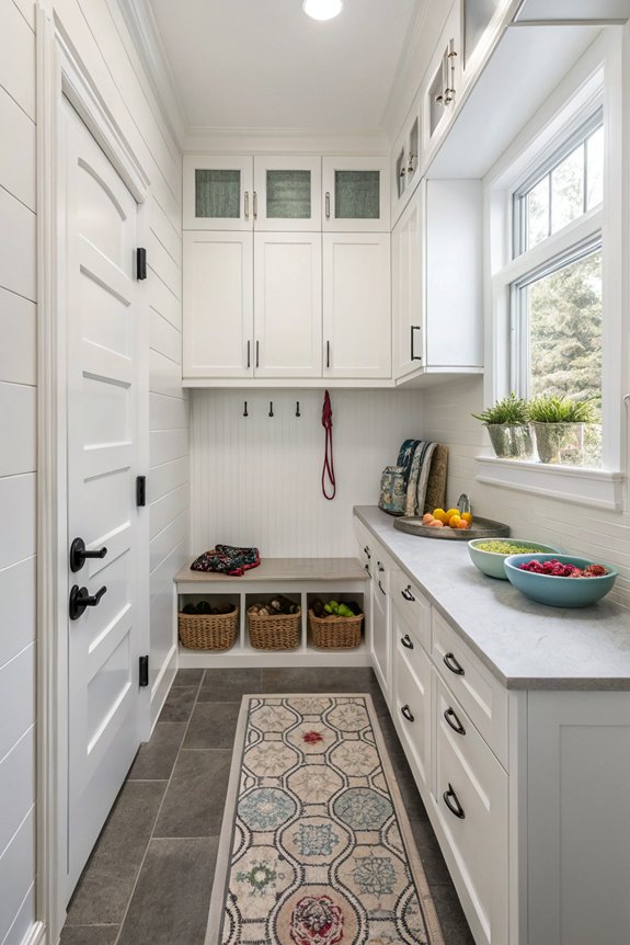 organized pet supply station