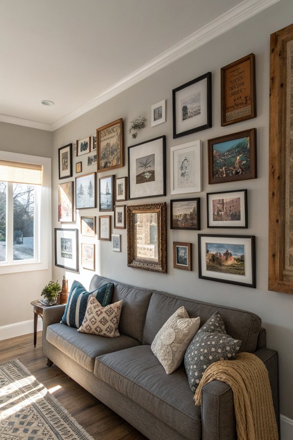 personalized eclectic gallery wall